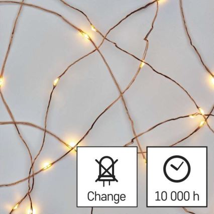 Guirlande de noël d'extérieur 100xLED/15m IP44 blanc chaud
