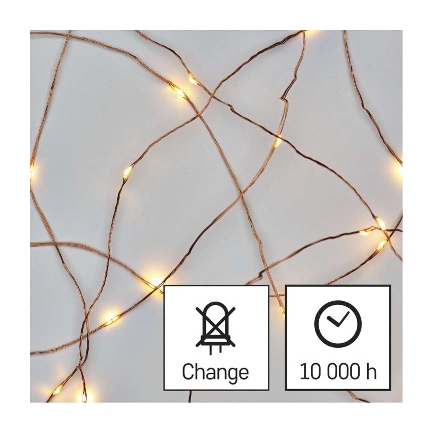 Guirlande de noël d'extérieur 100xLED/15m IP44 blanc chaud