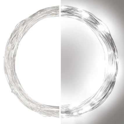 Guirlande de noël d'extérieur 100xLED/15m IP44 blanc froid