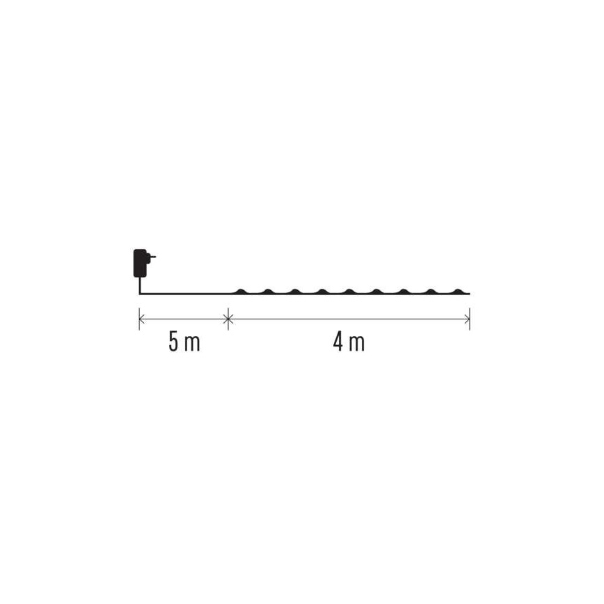 Guirlande de noël d'extérieur 40xLED/9m IP44 blanc froid