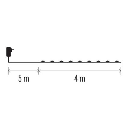 Guirlande de noël d'extérieur 40xLED/9m IP44 blanc froid