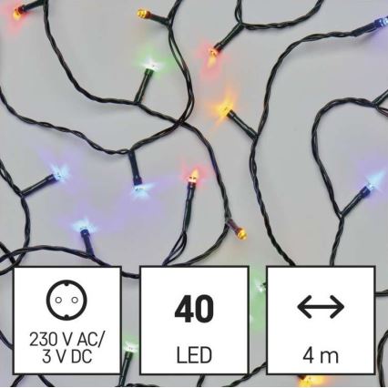 Guirlande de noël d'extérieur 40xLED/9m IP44 multicolore