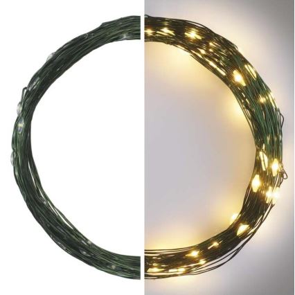 Guirlande de noël d'extérieur 75xLED/12,5m IP44 blanc chaud
