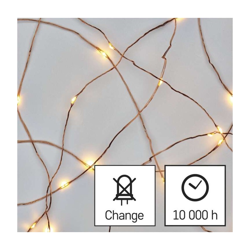Guirlande de noël d'extérieur 75xLED/12,5m IP44 blanc chaud