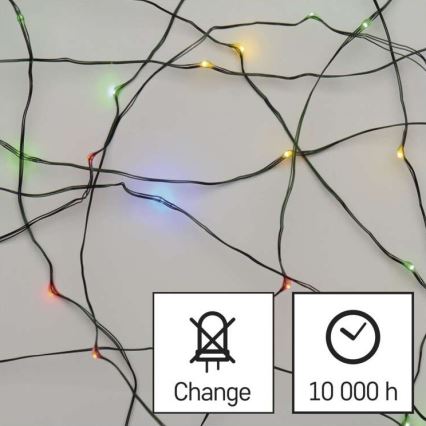 Guirlande de noël d'extérieur 75xLED/12,5m IP44 multicolore