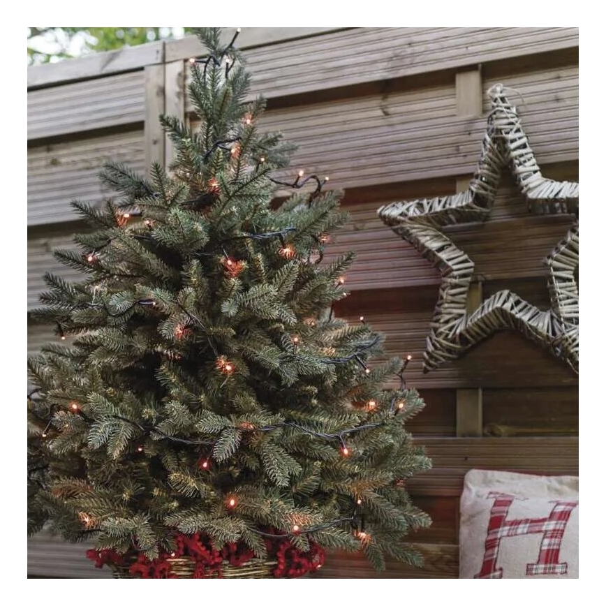 Guirlande de Noël extérieure 100xLED/10m IP44 rouge