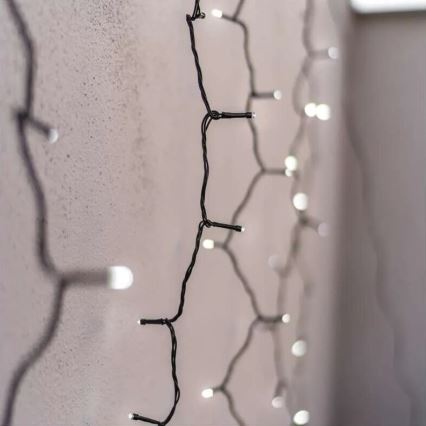 Guirlande de Noël extérieure 100xLED/1x2m IP44 blanc froid