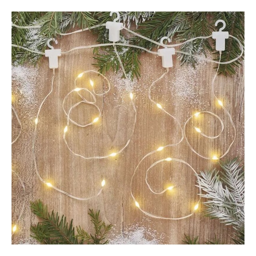 Guirlande de Noël extérieure 100xLED/8 fonctions 7,9x0,7m IP44 blanc chaud