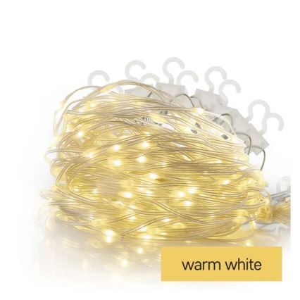 Guirlande de Noël extérieure 100xLED/8 fonctions 7,9x0,7m IP44 blanc chaud