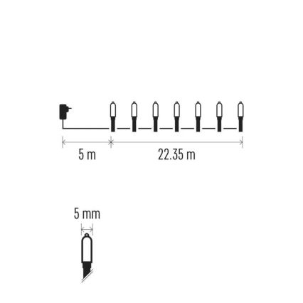 Guirlande de Noël extérieure 150xLED/27,35m IP44 multicolore