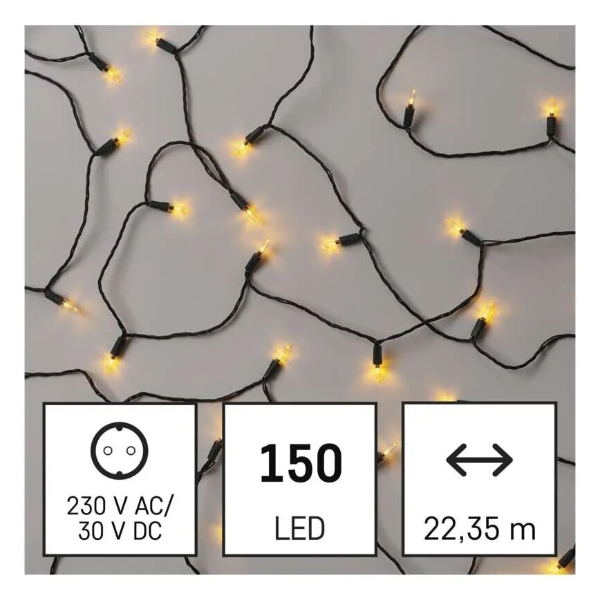 Guirlande de Noël extérieure 150xLED/27,35m IP44 vintage