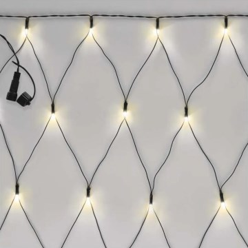 Guirlande de Noël extérieure 160xLED/2x1,5m IP44 blanc chaud