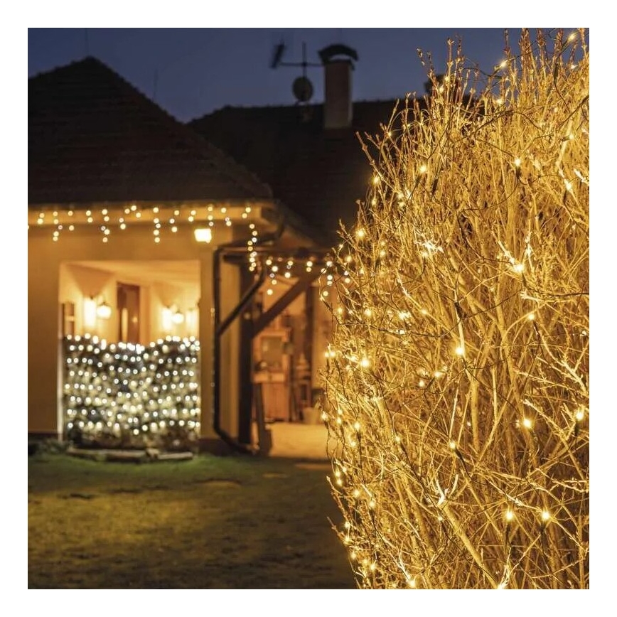 Guirlande de Noël extérieure 160xLED/2x1,5m IP44 blanc chaud