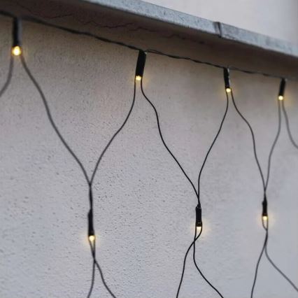 Guirlande de Noël extérieure 160xLED/2x1,5m IP44 blanc chaud