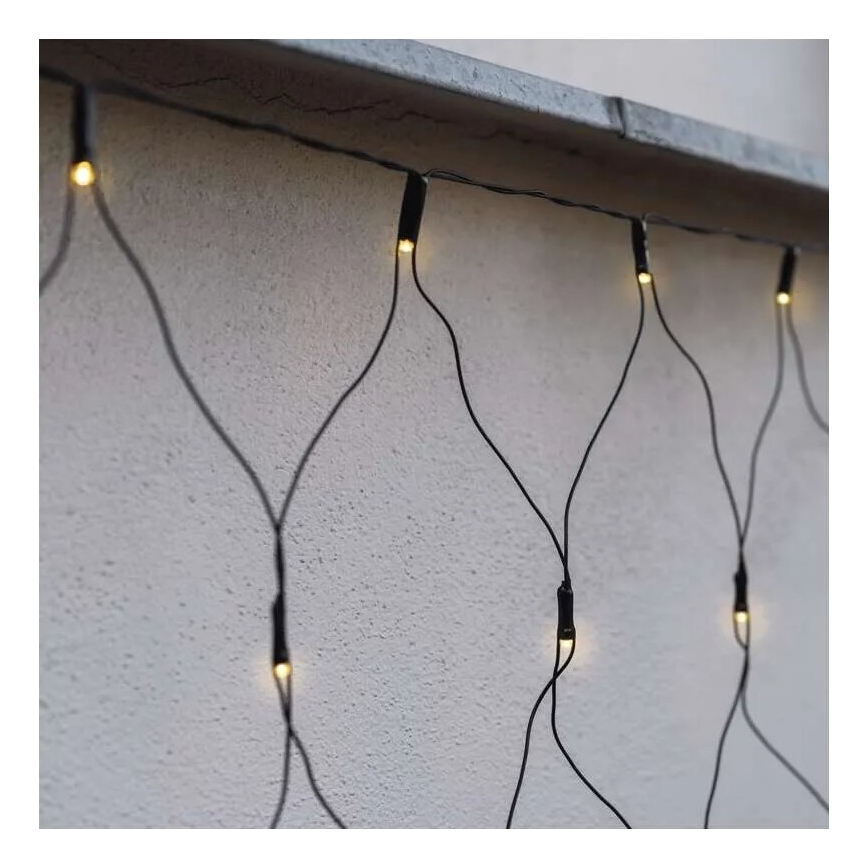 Guirlande de Noël extérieure 160xLED/2x1,5m IP44 blanc chaud