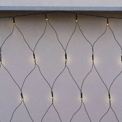 Guirlande de Noël extérieure 160xLED/2x1,5m IP44 blanc chaud