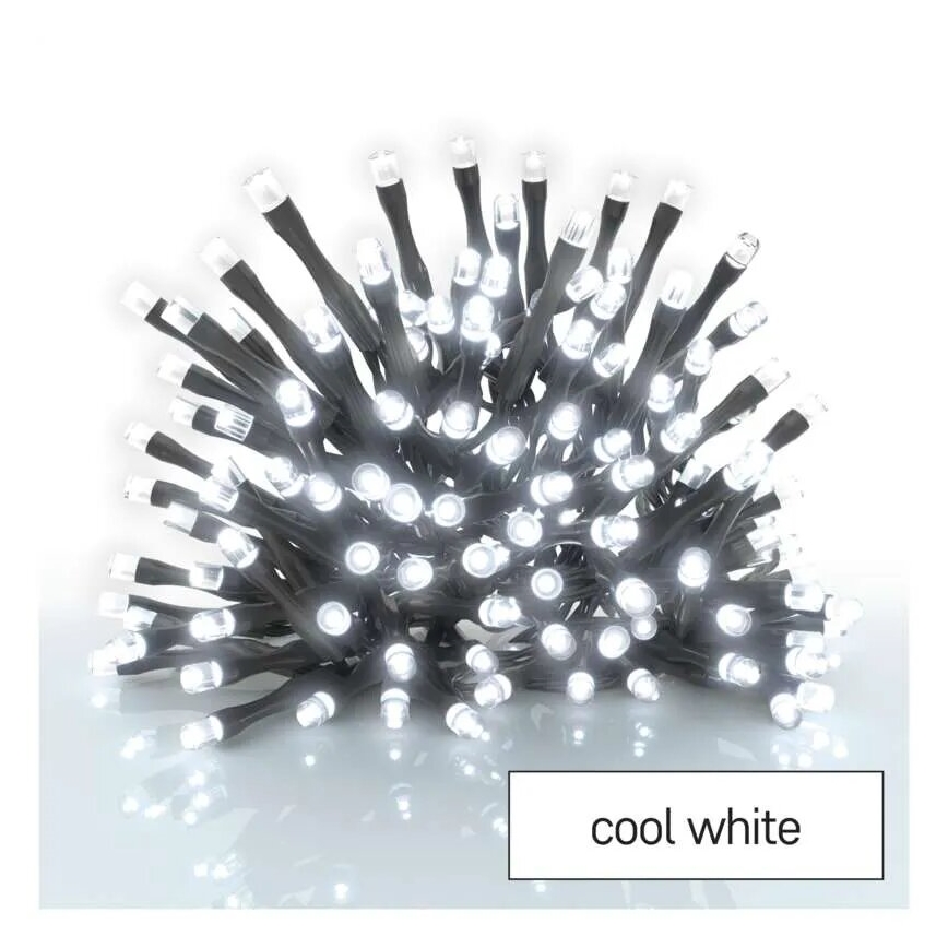 Guirlande de Noël extérieure 80xLED/3xAA 6,1m IP44 blanc froid