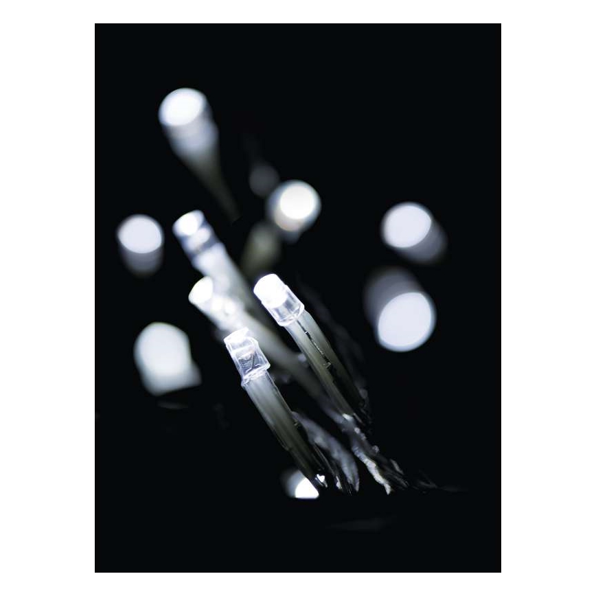 Guirlande de noël extérieure CHAIN 180xLED/8 fonctions 8m IP44 blanc froid