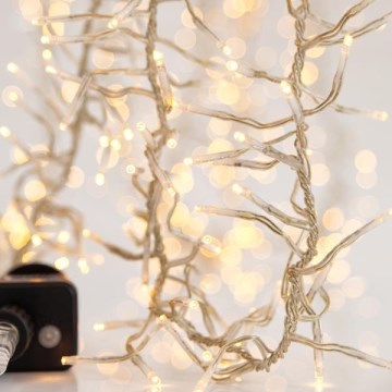 Guirlande de Noël extérieure CLUSTER 1152xLED/8 fonctions 12 m IP44 blanc chaud