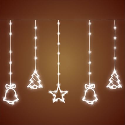 Guirlande de Noël extérieure LED 186xLED 7m IP44 blanc froid