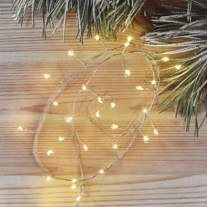 Guirlande de noël LED 100xLED/3xAA 2,7m blanc chaud
