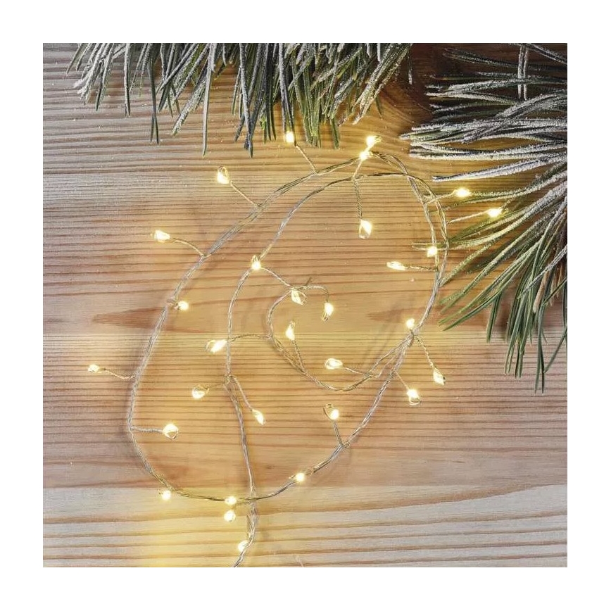 Guirlande de noël LED 100xLED/3xAA 2,7m blanc chaud