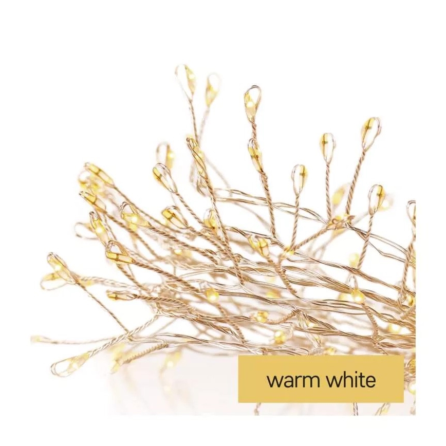 Guirlande de noël LED 100xLED/3xAA 2,7m blanc chaud