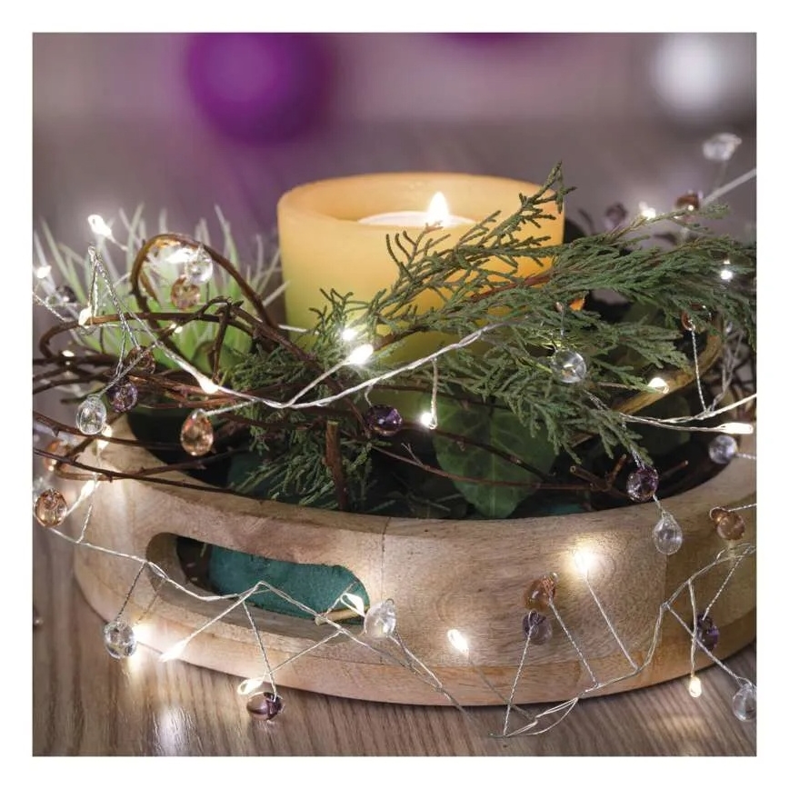 Guirlande de Noël LED 40xLED/3xAA 1,5 m blanc chaud