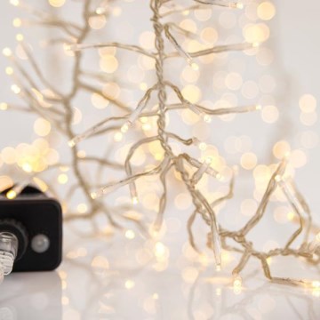 Guirlande de Noël LED d'extérieur CLUSTER 768xLED/8 fonctions 9 m IP44 blanc chaud