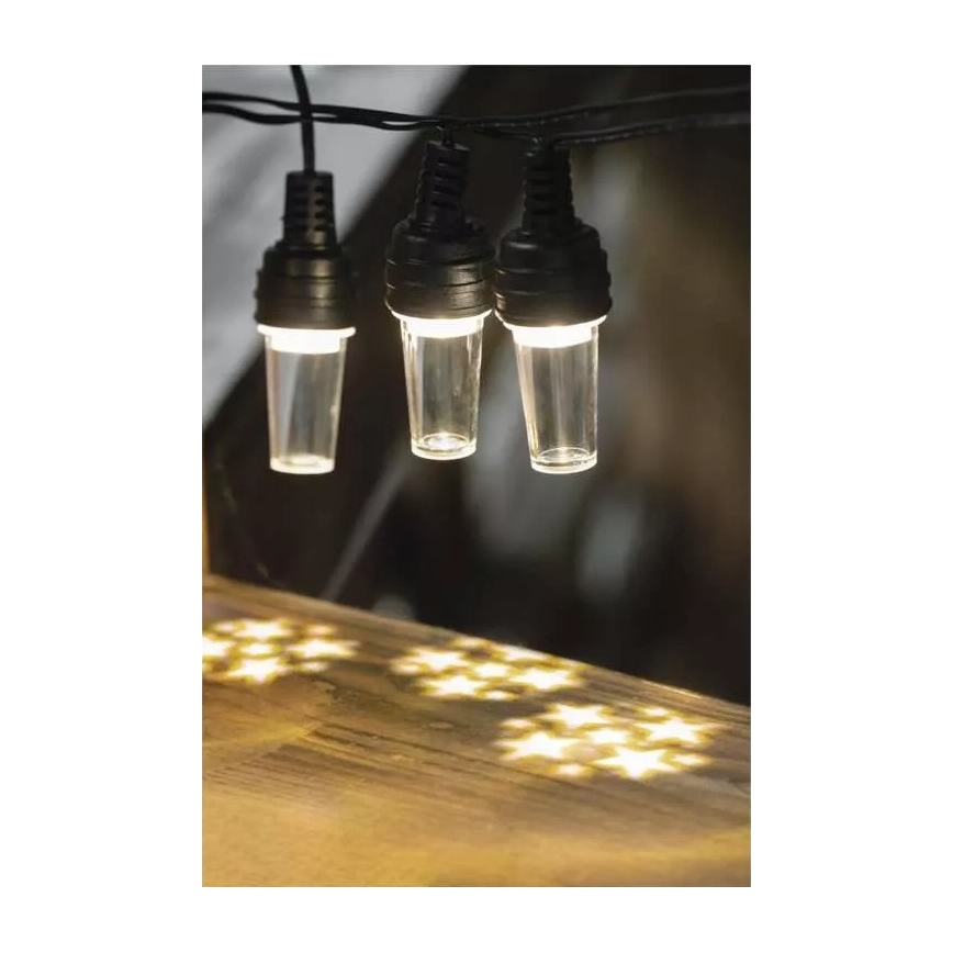 Guirlande de Noël LED extérieur 10xLED/9,5 m IP44 blanc froid