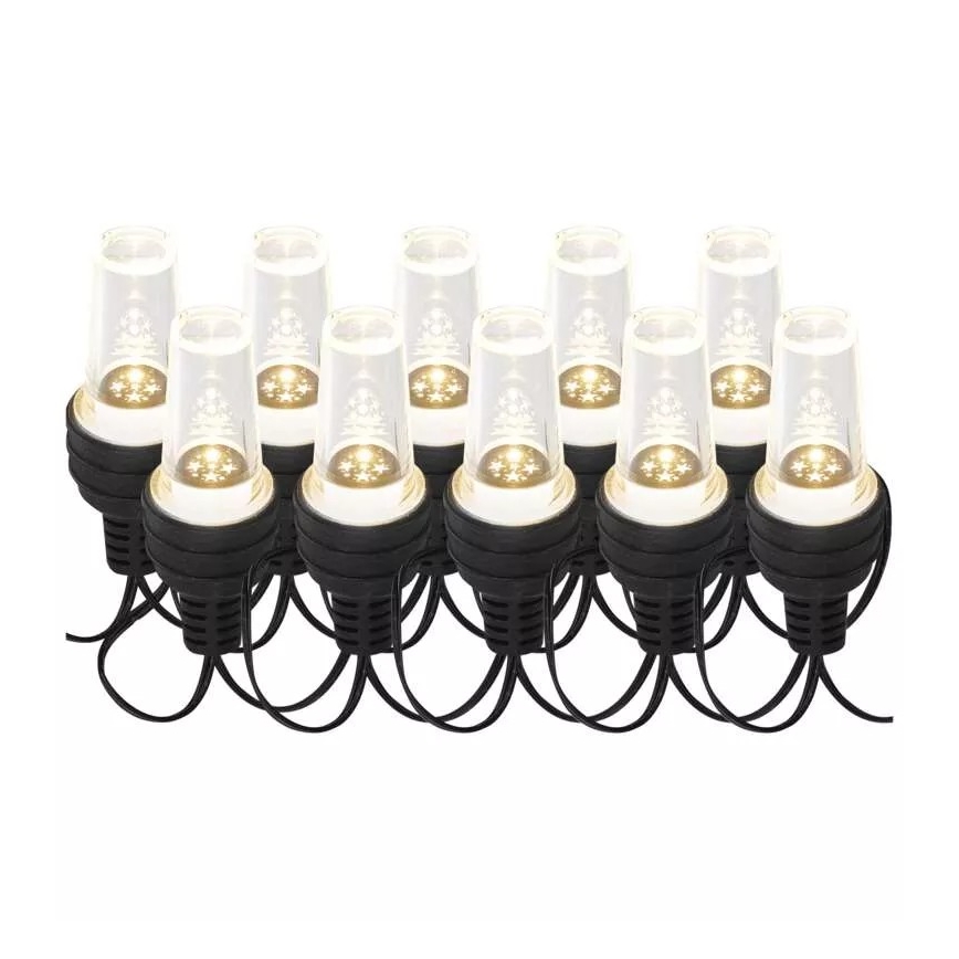 Guirlande de Noël LED extérieur 10xLED/9,5 m IP44 blanc froid