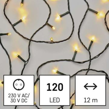 Guirlande de Noël LED extérieur 120xLED/8 modes 17m IP44 blanc chaud