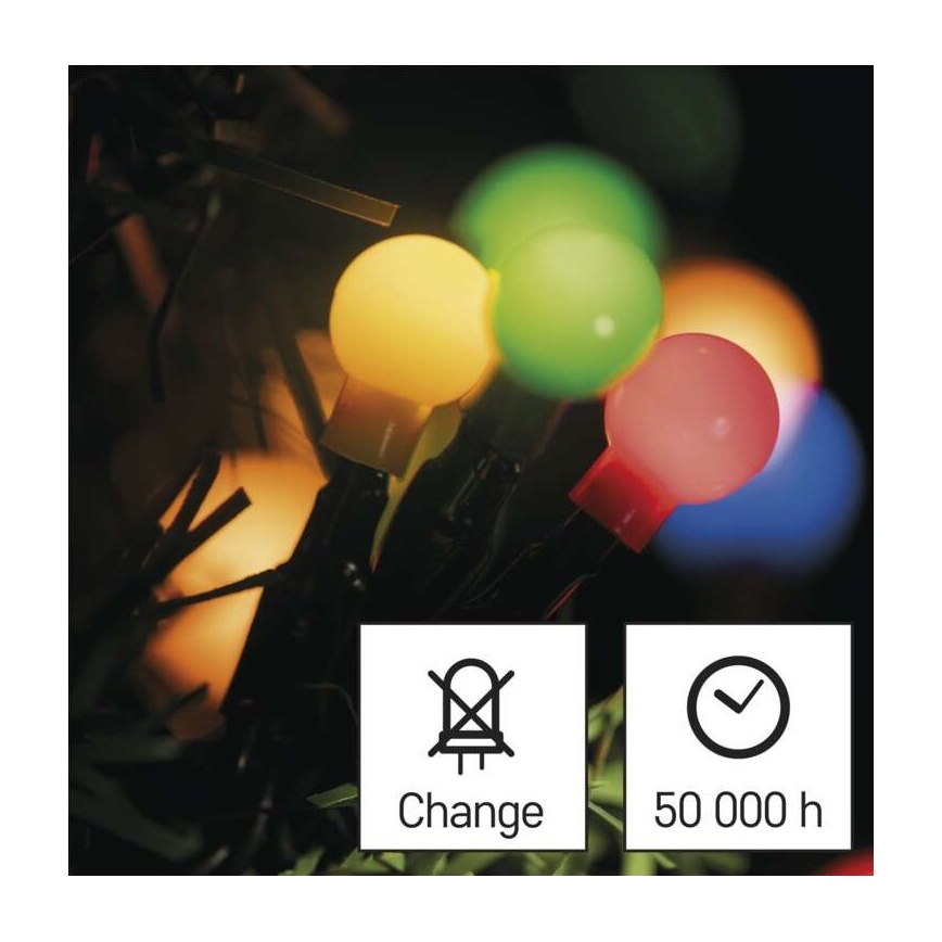 Guirlande de Noël LED extérieur 200xLED/8 modes 25m IP44 multicolore