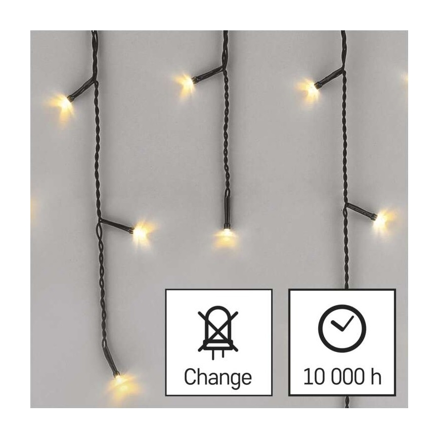 Guirlande de Noël LED extérieur 200xLED/8 modes 8,6m IP44 blanc chaud
