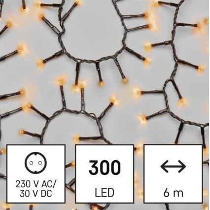 Guirlande de Noël LED extérieur 300xLED/11m IP44 vintage