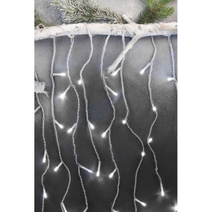 Guirlande de Noël LED extérieur 300xLED/8 modes10m IP44 blanc froid + télécommande