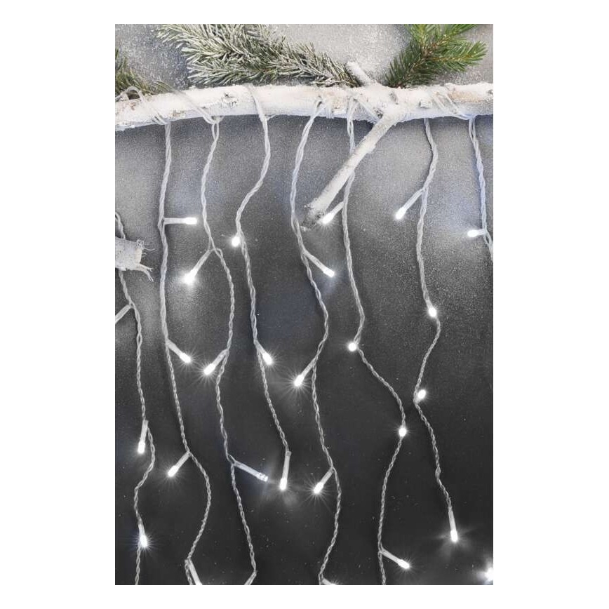 Guirlande de Noël LED extérieur 300xLED/8 modes10m IP44 blanc froid + télécommande