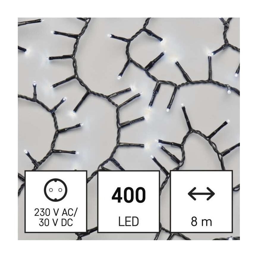 Guirlande de Noël LED extérieur 400xLED/13m IP44 blanc froid