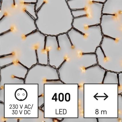 Guirlande de Noël LED extérieur 400xLED/13m IP44 vintage