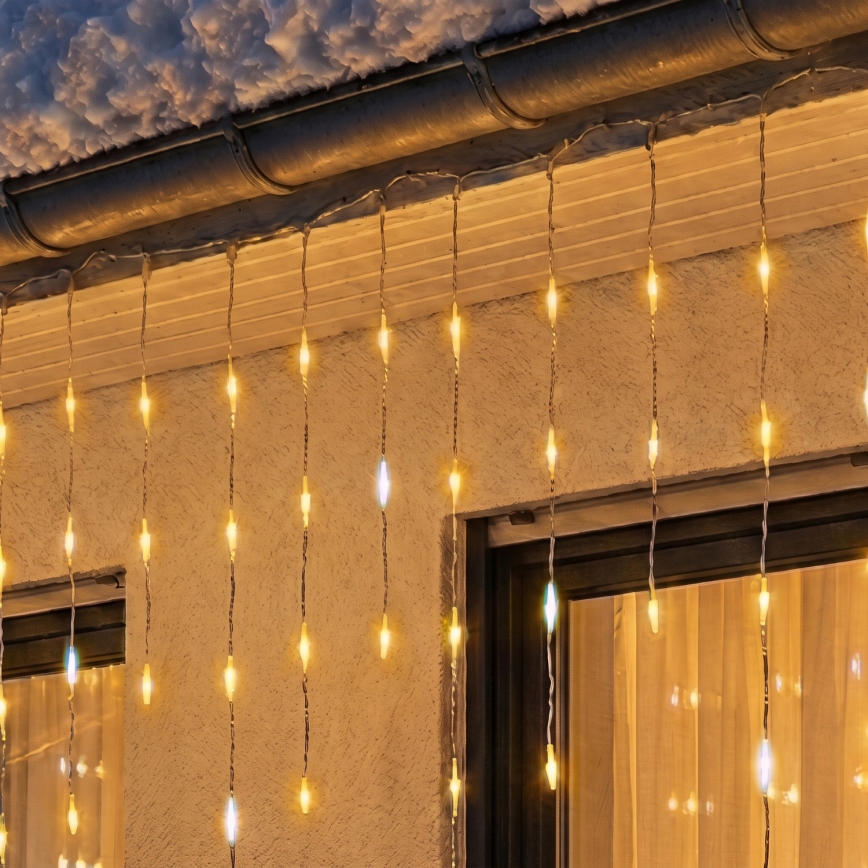 Guirlande de Noël LED extérieure 1200xLED/230V 25x0,56 m IP44 blanc chaud/blanc froid