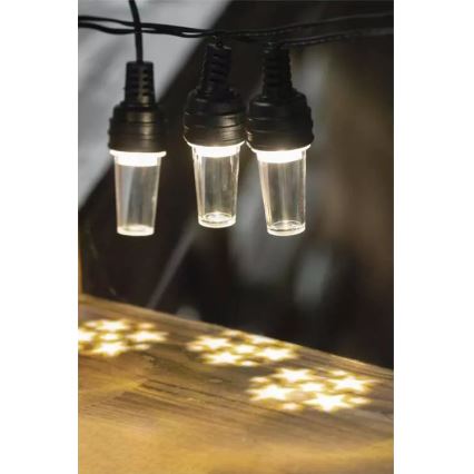 Guirlande de Noël LED pour extérieur 10xLED/9,5 m IP44 blanc froid