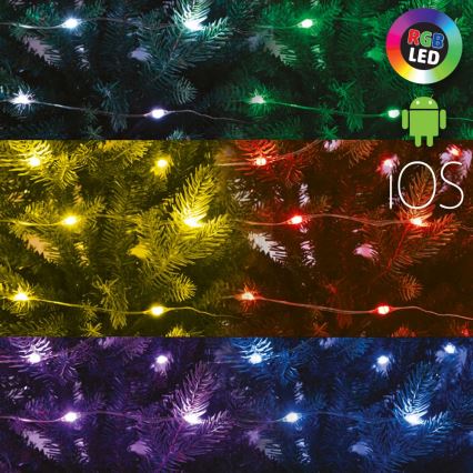 Guirlande de Noël LED RVB à intensité variable 100xLED/29 fonctions 10,4m