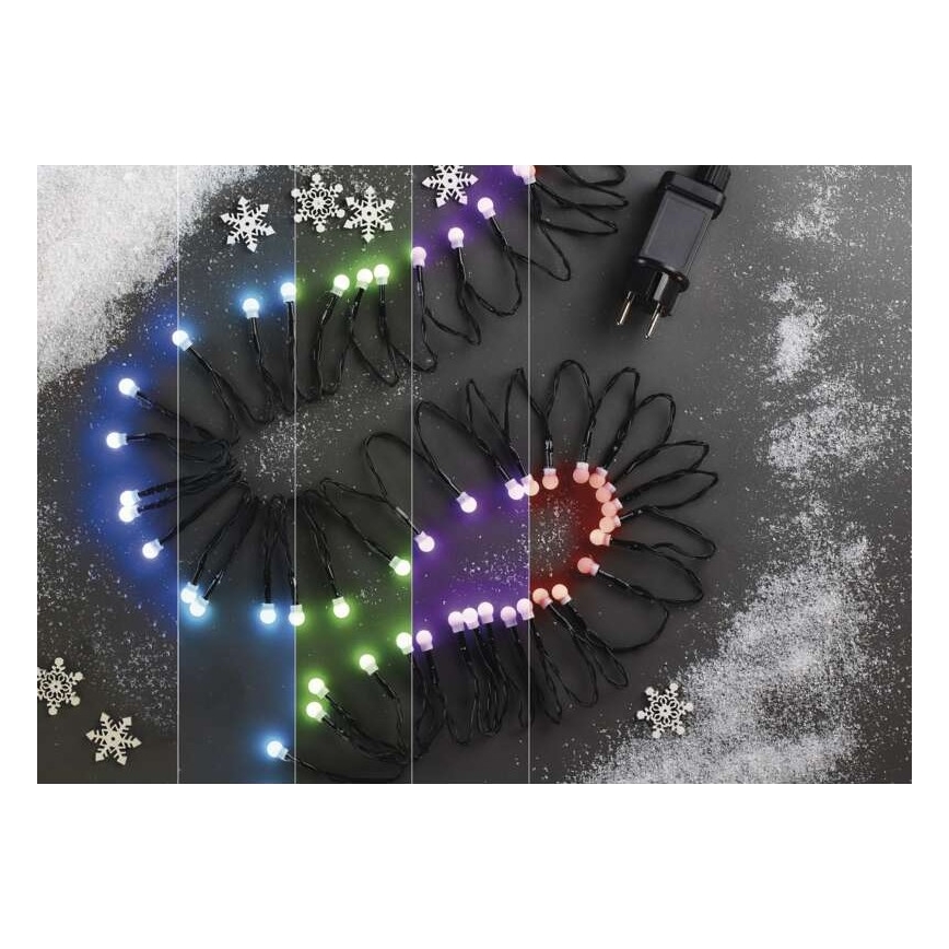 Guirlande de Noël LED RVB extérieur 96xLED/64 modes 15m IP44 + télécommande