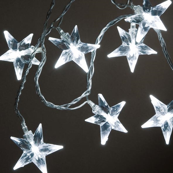 Guirlande de Noël LED STARS 60xLED 9m blanc froid | Lumimania
