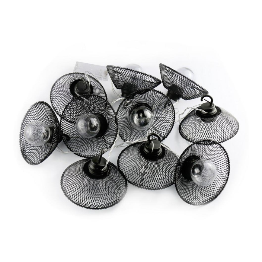 Guirlande décorative ASTRA 10xLED/2xAA 2,1 m noir