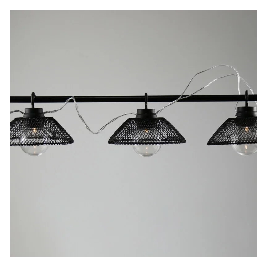 Guirlande décorative ASTRA 10xLED/2xAA 2,1 m noir
