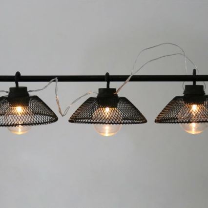 Guirlande décorative ASTRA 10xLED/2xAA 2,1 m noir