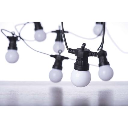 Guirlande décorative d'extérieur 10xLED/10m IP44 blanche