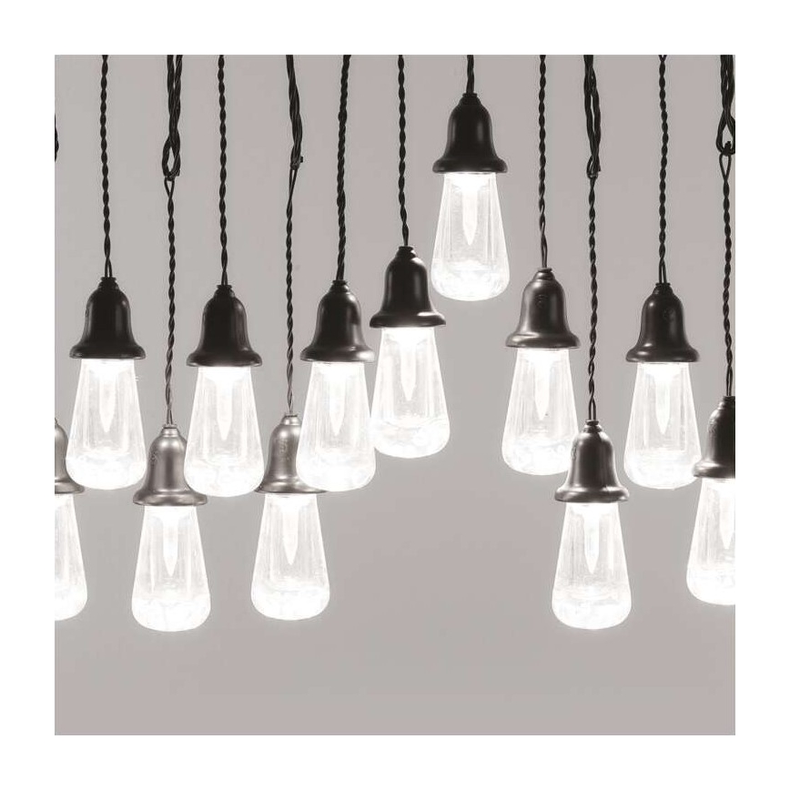 Guirlande décorative d'extérieur 16xLED 8,6m IP44 blanc froid
