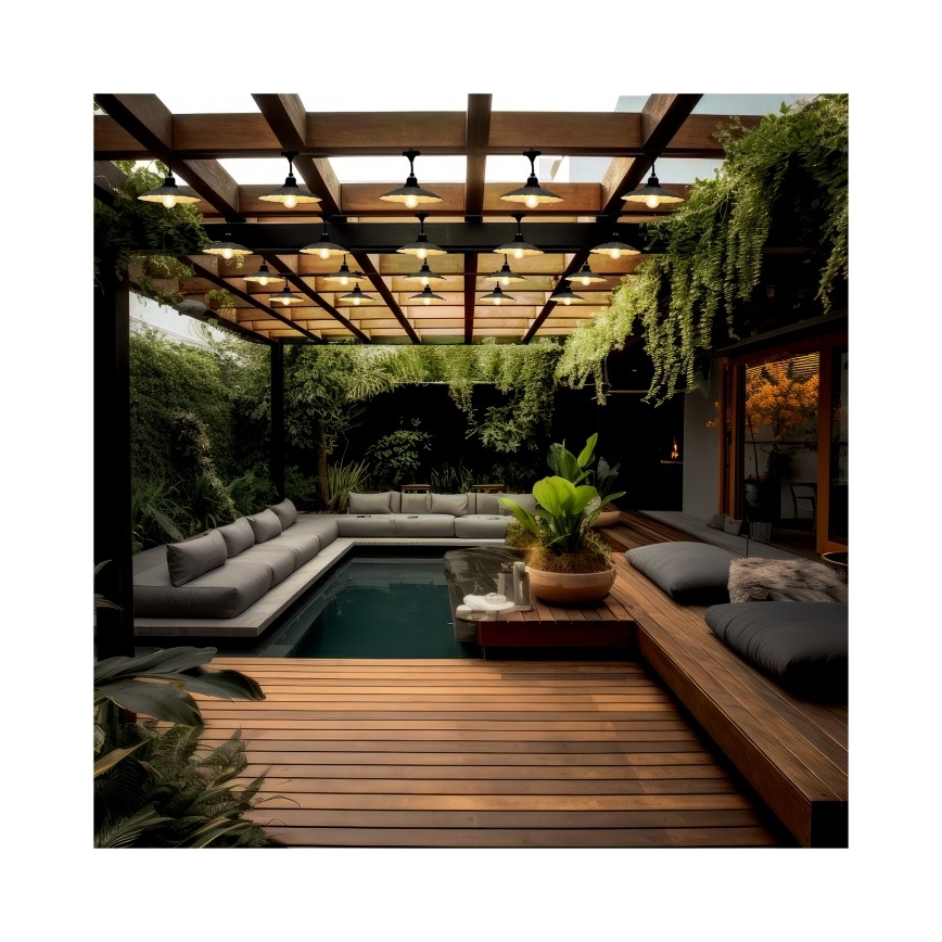Guirlande décorative d'extérieur CRETE 10xE27/230V 15m IP44
